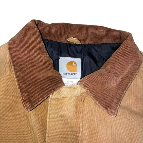Vintage CARHARTT C03 BRN Quilt Lined Duck Canvas Jacket Coat Men Size 40 Regular - Picture 4 of 10